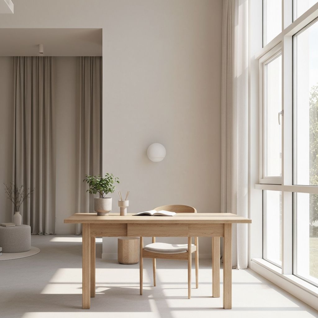 Minimalist interior with natural light